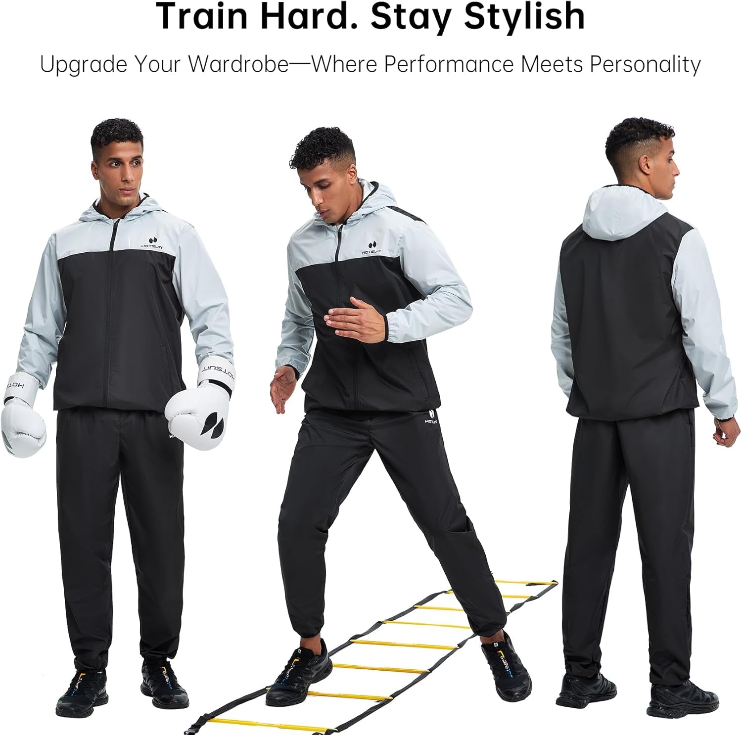 Men's Sauna Suit for Enhanced Workout Performance - Full Body Sweat Jacket and Pants