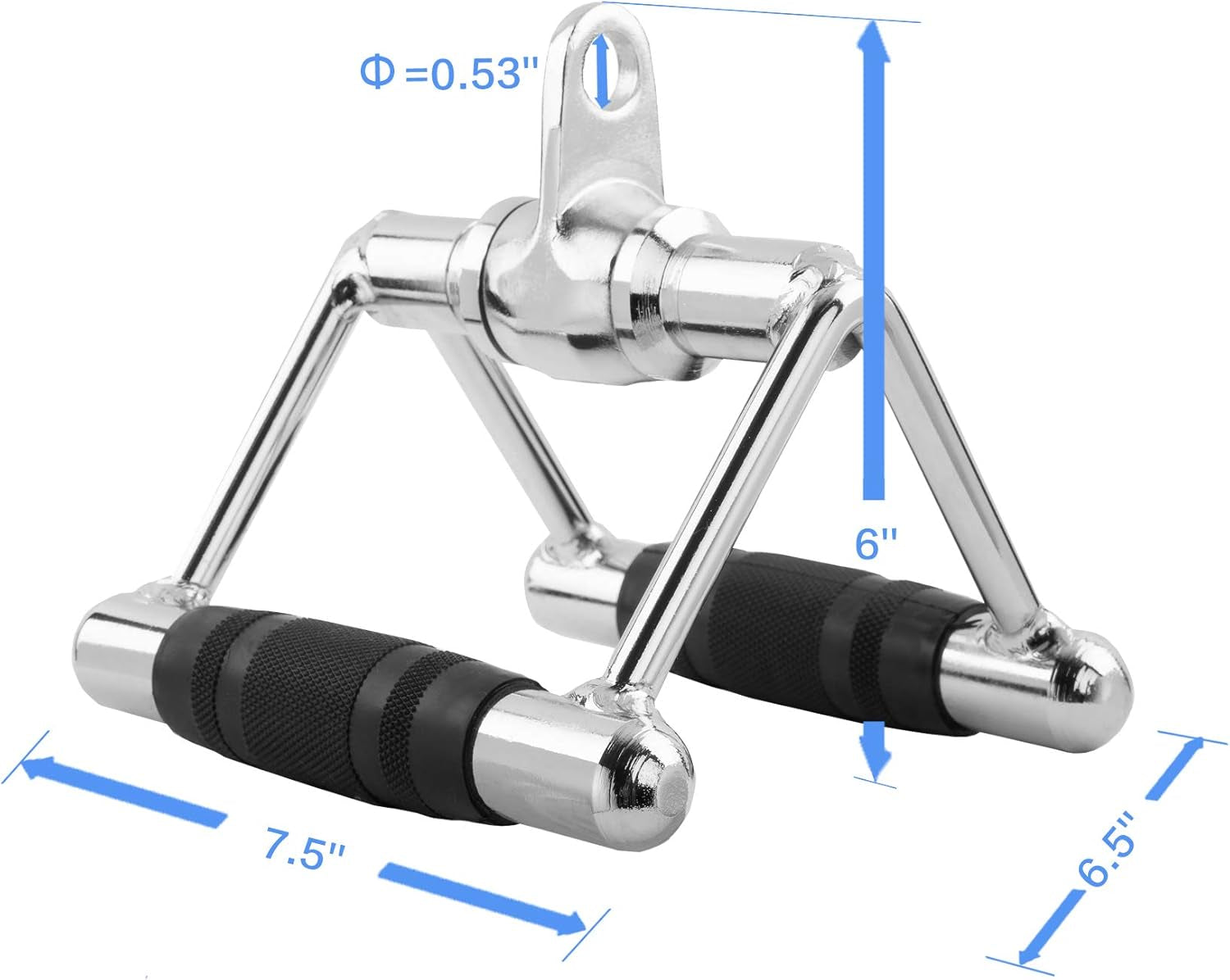 Double D Cable Machine Handle Attachments for Home Gym Pull Down Exercises